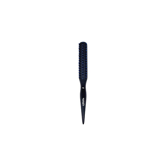Spornette Little Wonder Boar & Tourmaline Nylon Bristle Teasing Brush (#111 BLUE) with Tail Handle for Back Brushing, Back Combing, Creating Volume, T
