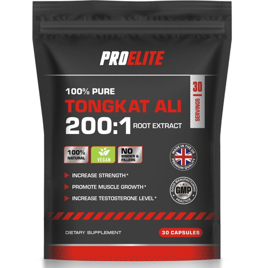 (30 Capsules) Tongkat Ali Vegan Capsules 500mg 200:1 Extract