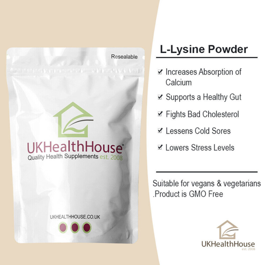 (L-Lysine Powder 2 kg | Cold Sores Herpes Lysine Amino Acid Supplement Liver Bone) L-Lysine Powder
