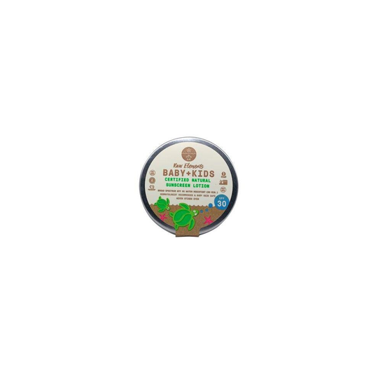 Raw Elements Baby + Kids SPF 30 Organic Sunscreen Lotion Non-Nano Zinc Oxide, Reef-Safe, Cruelty-Free, Gentle and Moisturizing, Zero Waste Tin, 3oz