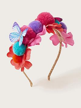 Monsoon Girls Festival Fun Pom Aliceband - Multi