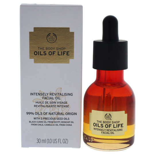 The Body Shop Oils of Life Intensely Revitalising Facial Oil 30ml With 3 PRECIOUS SEED OILS
