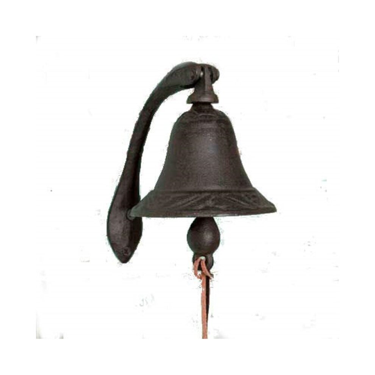 CTW Home Collection Cast Iron Logan Dinner Bell With Bracket Dinner Bell - Feel The Vibe Of Traditional Family Meals And Gatherings. Made Of Heavy Cas