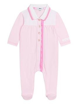 Boss Baby Girls Babygrow - Pale Pink