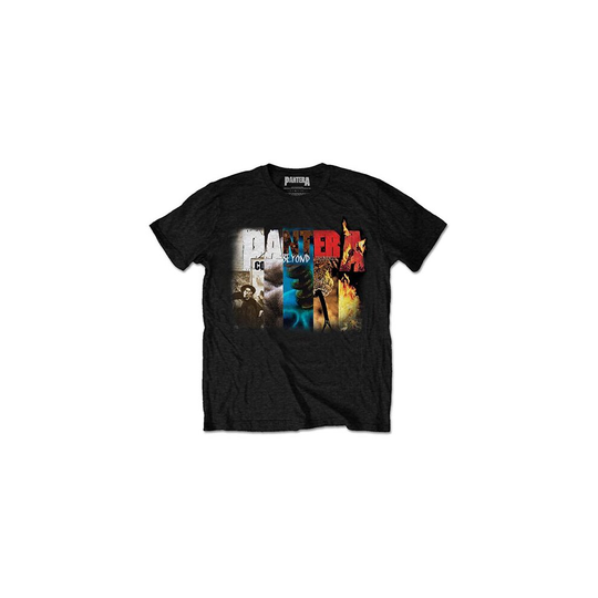Pantera Unisex T-Shirt: Album Collage (Large) - Pantera - Clothing