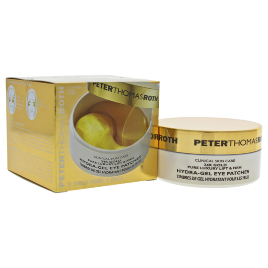 24K Gold Pure Luxury Lift and Firm Hydra-Gel Eye Patches by Peter Thomas Roth for Women - 60 Pc Patch