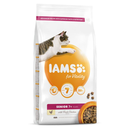 Iams Vitality Senior Cat Food With Fresh Chicken 2kg