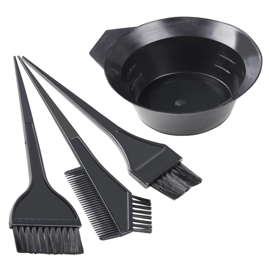 Trixes 4-Piece Professional Hair Dye Brush Set | Hair Dye Bowl