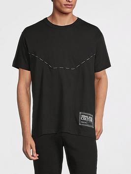 Versace Jeans Couture Logo Trim Detail T-Shirt - Black