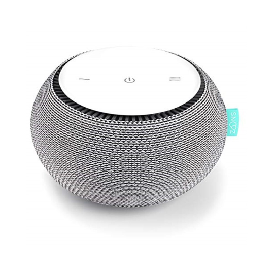 SNOOZ White Noise Sound Machine - Real Fan Inside for Non-Looping White Noise Sounds - App-Based Remote Control, Sleep Timer, and Night Light - Cloud