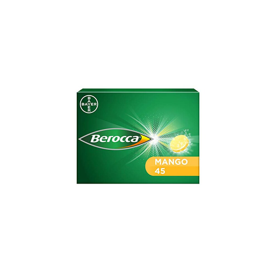 Berocca Vitamin C Effervescent Mango Flavour Tablets, Pack of 45