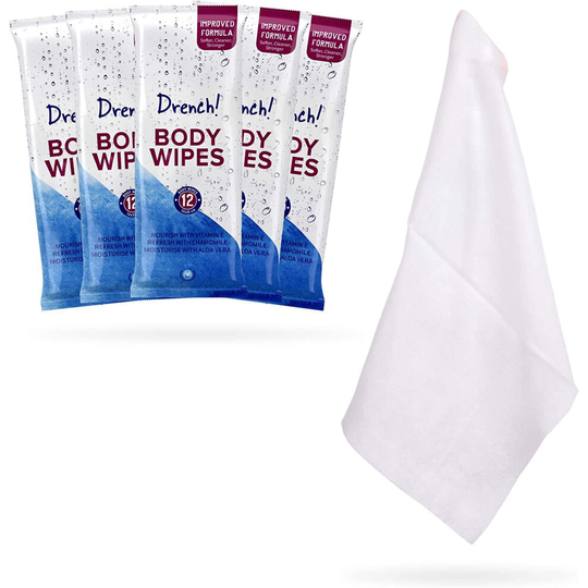 Luxury Body Wipes for Adults and Elderly - No Water Bathing and Cleansing Wipes | Microwavable Bath and Shower Wipes (100 Pack)