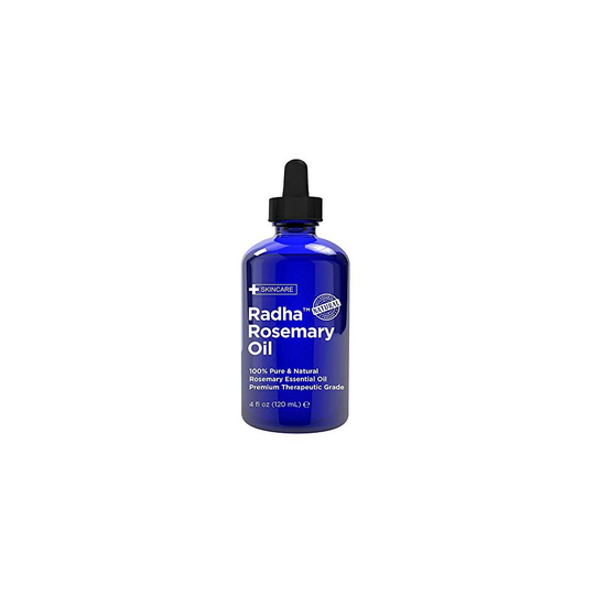 Radha Beauty - Huge 4 oz. Rosemary Essential Oil - 100% Pure Therapeutic Grade, Steam Distilled for Aromatherapy, Relaxation, Scalp Treatment, Healthy