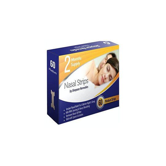 Nasal Strips Medium (x 60 Pack) Nose Strip to Stop Snoring, Snoring Strips to Help You Breathe Through Your Nose, Anti Snore Nasal Strips for Sno
