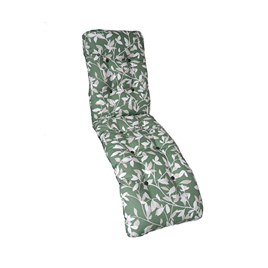 Thick Replacement Garden Recliner Relaxer Chair Cushion Glen Green Leaf Pattern
