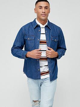 Levi'S Relaxed Fit Denim Western Shirt - Dark Wash