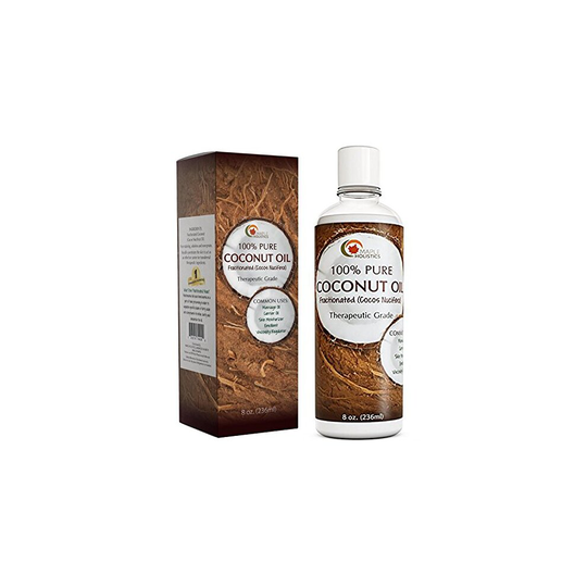 Fractionated Coconut Oil for Skin Care - Refined Coconut Oil Liquid Massage Oil and Anti Aging Body Oil - Fractionated Coconut Oil for Essential Oils