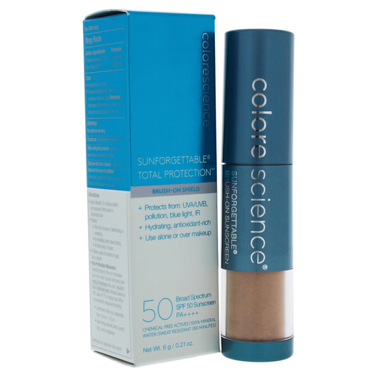 Colorescience Sunforgettable Brush-On Sunscreen SPF 50 - Deep - 0.21 oz Sunscreen
