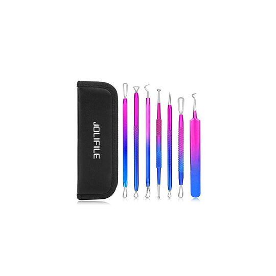JOLIFILE Professional Pimple Popper Tool Kit Blackhead Extractor Tool Comedone Extractor Metal Blackhead Remover Kit Easily Cure Black Head Acne Zit P