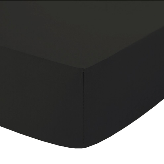 ( Black, Single) Extra Deep 16" (40cm) Fitted Bed Sheets
