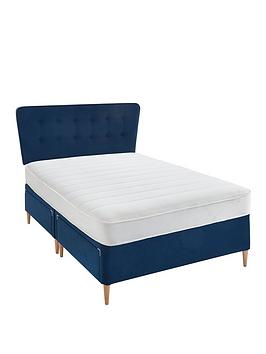 Airsprung Astrid Ortho Divan With Storage Options And Headboard - Navy