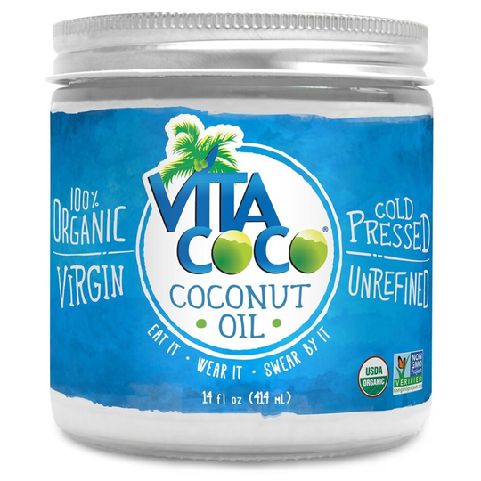 Vita Coco Organic Virgin Coconut Oil - Non GMO Cold Pressed Gluten Free Unrefined Oil - Used For Cooking Oil - Great for Skin Moisturizer or Hair Sham