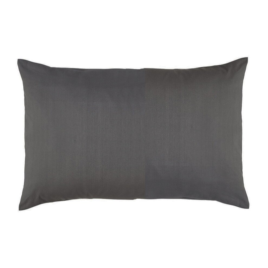 2 X Luxury Percale Noniron Plain Dyed Polycotton Housewife Pillow Cases Charcoal