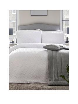 Appletree Boutique Jeneva Duvet Cover Set In White