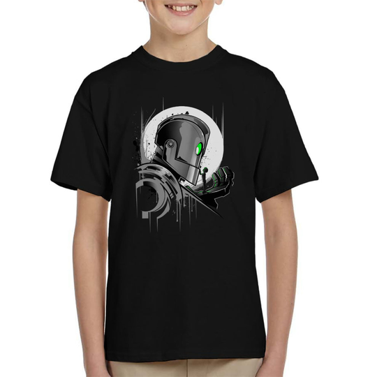 (Small, Black) Iron Giant My Giant Friend Kid's T-Shirt