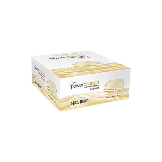 Power Crunch Protein Energy Bar - Original, French Vanilla Creme, 12 bars