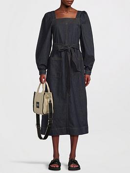 Aligne Hamden Square Neck Dress - Indigo