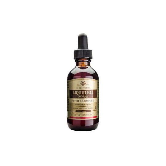 Solgar Sublingual Liquid B12 2000 ug with B-Complex (2 fl oz.), 59 ml