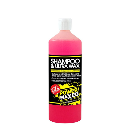 Power Maxed Car Shampoo And Ultra Wax - 1Ltr