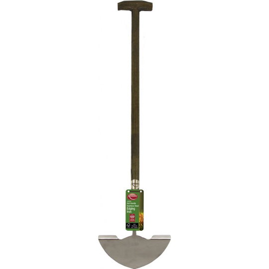 Ambassador Ash Handle Stainless Steel Edging Iron Length: 87cm [AASS30]