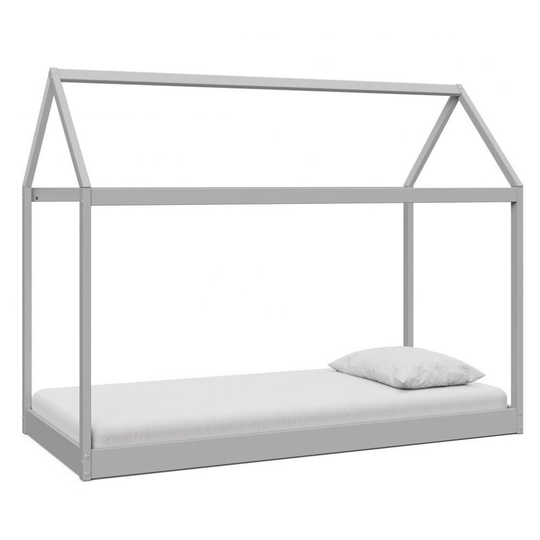 Taylor Kids Wooden Bed Single House , Grey