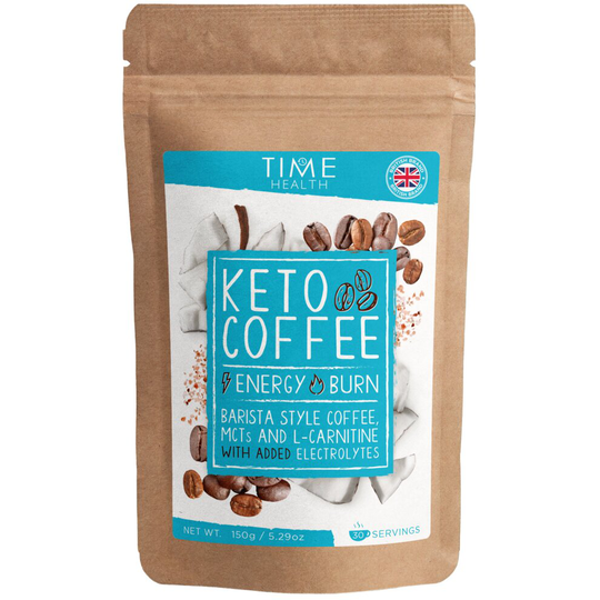 Keto Coffee (Instant) - Barista Style Coffee, MCT Oil Powder, L-Carnitine & Electrolytes - Zero Sugar & Carbs - 150g Powder