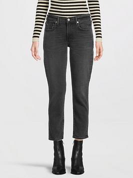Citizens Of Humanity Ella Mid Rise Slim Leg Crop Jeans - Black