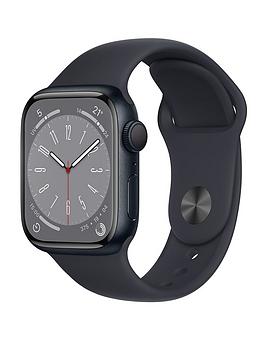 Apple Watch Series 8 (Gps), 41Mm Midnight Aluminium Case With Midnight Sport Band