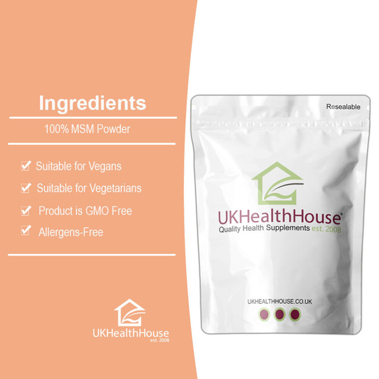 (250g MSM (Methylsulfonylmethane) Powder - 100% pure USP BP Grade - Joint Support) MSM (Methylsulfonylmethane) Powder