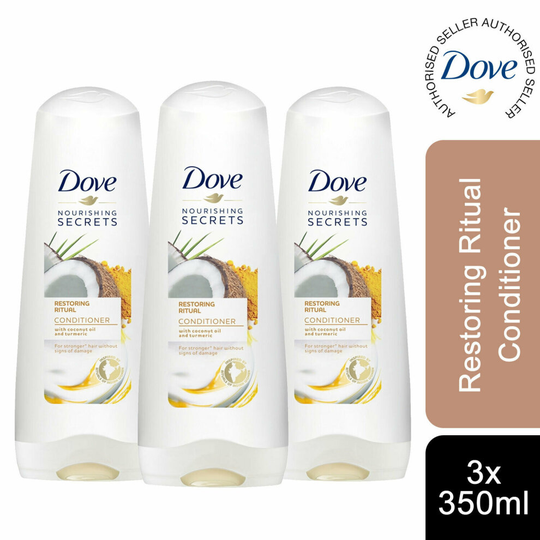 3 Pack Dove Nourishing Secrets Conditioner, Restoring Ritual, 350ml