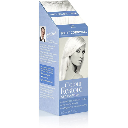 Colour Restore Iced Platinum Anti Yellow Multiple Use Hair Toner - by Scott Cornwall