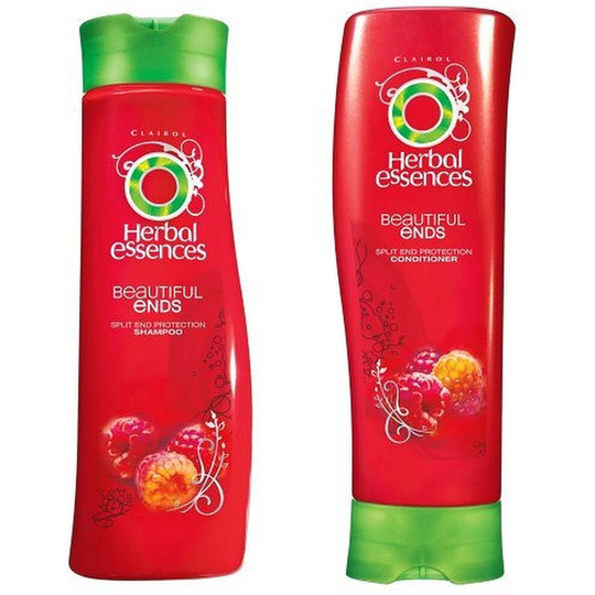 Herbal Essences Beautiful Ends Set Shampoo & Conditioner for Long Hair with Juicy Pomegranate Scent. Bundle