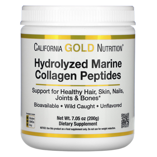 California Gold Nutrition, Hydrolyzed Marine Collagen Peptides, Unflavored, 7.05 oz (200 g)