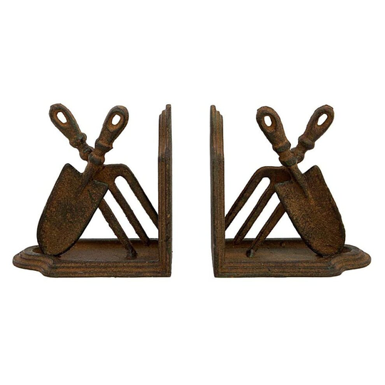 Set of cast iron Garden Tool Bookends