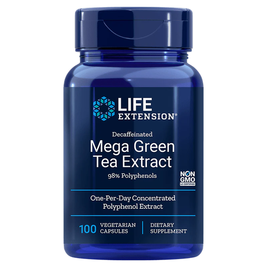 Life Extension Mega Green Tea Extract- Decaffeinated, 100Vcaps