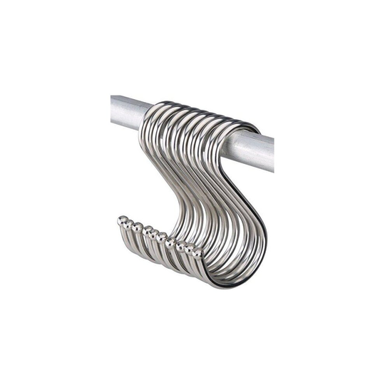 10pcs in Pack S Shaped Hooks Hanging Hooks Hangers for Bathroom, Bedroom, Office and Kitchen (Small)