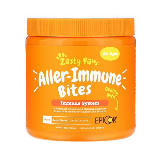 Zesty Paws, 90 Aller-Immune Bites for Dogs, Immune System, Lamb