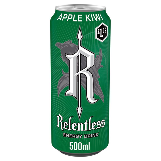 Relentless Apple & Kiwi 500ml (Pack of 12)