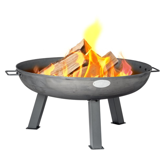 Harbour Housewares Garden Cast Iron Fire Pit | Outdoor Fire Bowl - 75cm