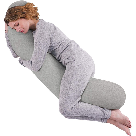(Heathered Grey) Kally Sleep Orthopaedic Full Body Support Pillow